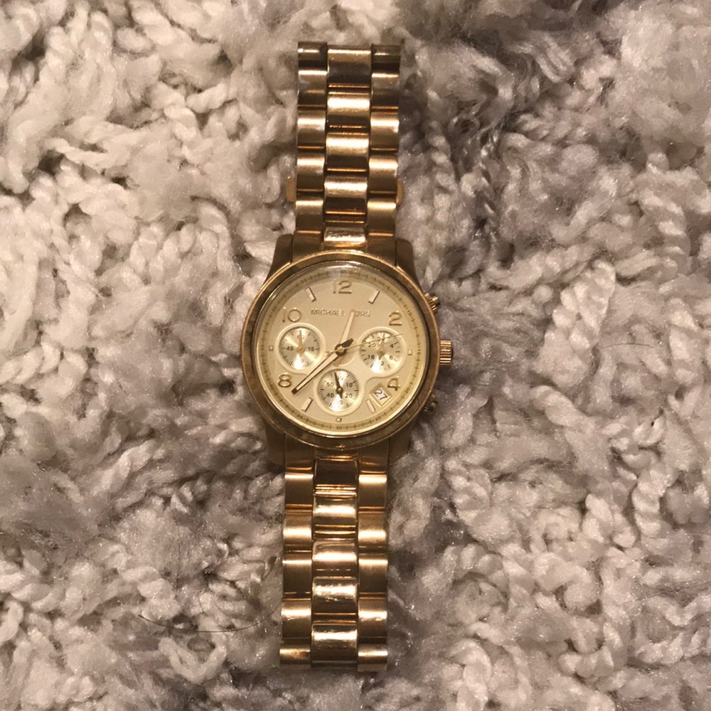 Michael Kors Gold Runway Chronograph Watch - Picture 2 of 2